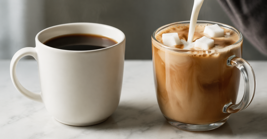 Café tem caloria? Veja quanto tem no café puro, com açúcar e com leite
