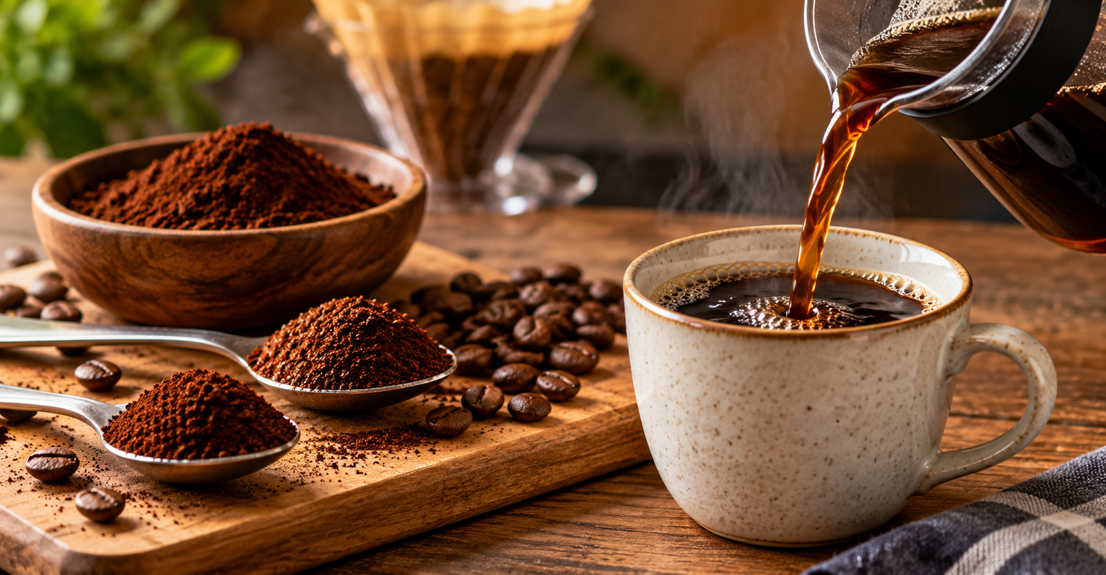 Quantas colheres de café usar para diferentes quantidades de água