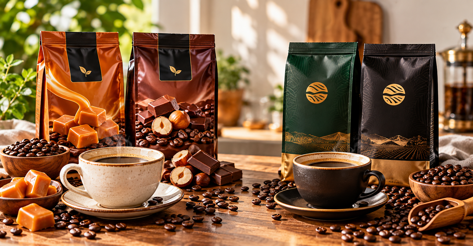 Cafés Baggio e Orfeu lado a lado em comparação